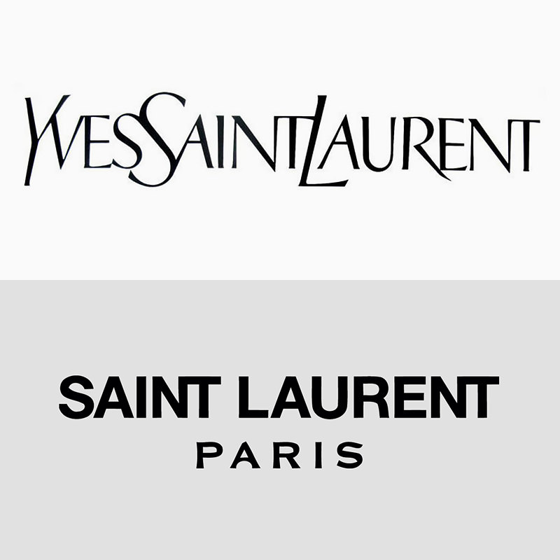 Старый и новый логотипы Saint Laurent Старый и новый логотипы Saint Laurent